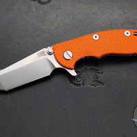 Hinderer XM-18 3.0"- Harpoon Tanto- Stonewash Titanium And Orange G-10 Handle- Stonewash Finished S45VN Blade