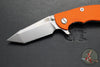 Hinderer XM-18 3.0"- Harpoon Tanto- Stonewash Titanium And Orange G-10 Handle- Stonewash Finished S45VN Blade