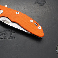 Hinderer XM-18 3.0"- Harpoon Tanto- Stonewash Titanium And Orange G-10 Handle- Stonewash Finished S45VN Blade