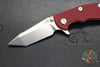 Hinderer XM-18 3.0"- Harpoon Tanto- Stonewash Titanium And Red G-10 Handle- Stonewash Finished S45VN Blade