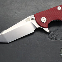 Hinderer XM-18 3.0"- Harpoon Tanto- Stonewash Titanium And Red G-10 Handle- Stonewash Finished S45VN Blade