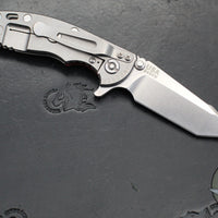 Hinderer XM-18 3.0"- Harpoon Tanto- Stonewash Titanium And Red G-10 Handle- Stonewash Finished S45VN Blade