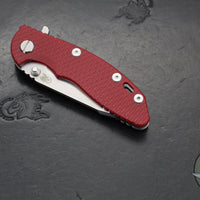 Hinderer XM-18 3.0"- Harpoon Tanto- Stonewash Titanium And Red G-10 Handle- Stonewash Finished S45VN Blade