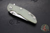 Hinderer XM-18 3.0"- Harpoon Tanto- Stonewash Titanium And Translucent Green G-10 Handle- Stonewash Finished S45VN Blade