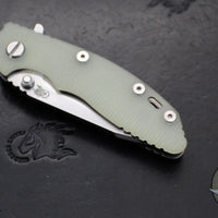 Hinderer XM-18 3.0"- Harpoon Tanto- Stonewash Titanium And Translucent Green G-10 Handle- Stonewash Finished S45VN Blade