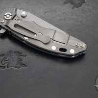 Hinderer XM-18 3.0"- Harpoon Tanto- Working Finish Titanium And Blue G-10 Handle- Working  Finish S45VN Blade