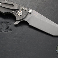 Hinderer XM-18 3.0"- Harpoon Tanto- Working Finish Titanium And OD Green G-10 Handle- Working  Finish S45VN Blade