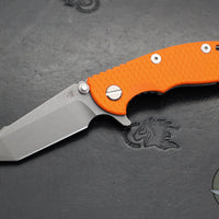 Hinderer XM-18 3.0"- Harpoon Tanto- Working Finish Titanium And Orange G-10 Handle- Working  Finish S45VN Blade