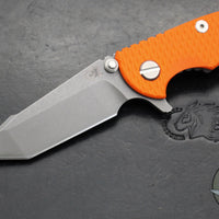 Hinderer XM-18 3.0"- Harpoon Tanto- Working Finish Titanium And Orange G-10 Handle- Working  Finish S45VN Blade