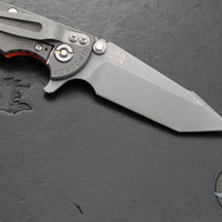 Hinderer XM-18 3.0"- Harpoon Tanto- Working Finish Titanium And Orange G-10 Handle- Working  Finish S45VN Blade