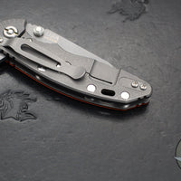 Hinderer XM-18 3.0"- Harpoon Tanto- Working Finish Titanium And Orange G-10 Handle- Working  Finish S45VN Blade