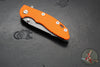 Hinderer XM-18 3.0"- Harpoon Tanto- Working Finish Titanium And Orange G-10 Handle- Working  Finish S45VN Blade