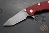 Hinderer XM-18 3.0"- Harpoon Tanto- Working Finish Titanium And Red G-10 Handle- Working  Finish S45VN Blade