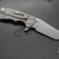 Hinderer XM-18 3.0"- Harpoon Tanto- Working Finish Titanium And Red G-10 Handle- Working  Finish S45VN Blade