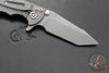 Hinderer XM-18 3.0"- Harpoon Tanto- Working Finish Titanium And Red G-10 Handle- Working  Finish S45VN Blade