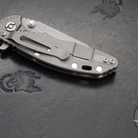 Hinderer XM-18 3.0"- Harpoon Tanto- Working Finish Titanium And Red G-10 Handle- Working  Finish S45VN Blade