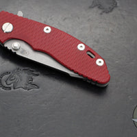 Hinderer XM-18 3.0"- Harpoon Tanto- Working Finish Titanium And Red G-10 Handle- Working  Finish S45VN Blade