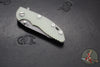 Hinderer XM-18 3.0"- Harpoon Tanto- Working Finish Titanium And Translucent Green G-10 Handle- Working  Finish S45VN Blade