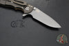 Hinderer XM-18 3.0"- Spanto Edge- Battle Bronze Finished Ti And Coyote Tan G-10- Working Finish Blade