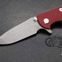 Hinderer XM-18 3.0"- Spanto Edge- Working Finish Ti And Red G-10- Working Finish Blade