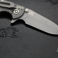 Hinderer XM-18 3.0"- Spanto Edge- Working Finish Ti And Red G-10- Working Finish Blade