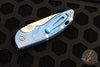 Hinderer XM-18 3.5"- AUTOMATIC- Spearpoint- Stonewash Blue Finished Titanium- Stonewash Blade
