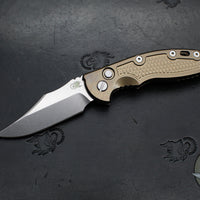 Hinderer XM-18 3.5"- AUTOMATIC- Bowie- Stonewash Bronze Finished Titanium- Stonewash Blade