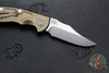 Hinderer XM-18 3.5"- AUTOMATIC- Bowie- Stonewash Bronze Finished Titanium- Stonewash Blade