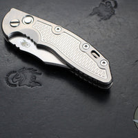 Hinderer XM-18 3.5"- AUTOMATIC- Bowie- Stonewash Finished Titanium- Stonewash Blade