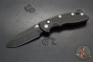 Hinderer XM-18 3.5"- AUTOMATIC- Spearpoint- Battle Black DLC Finished Titanium- Battle Black DLC Blade