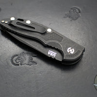 Hinderer XM-18 3.5"- AUTOMATIC- Spearpoint- Battle Black DLC Finished Titanium- Battle Black DLC Blade