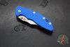 Hinderer XM-18 3.5"- NON FLIPPER- Bowie Edge- Stonewash Blue Ti And Blue G-10- Stonewash Finished S45VN Steel Blade