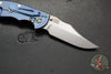 Hinderer XM-18 3.5"- NON FLIPPER- Bowie Edge- Stonewash Blue Ti And Red G-10- Stonewash Finished S45VN Steel Blade