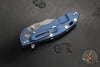 Hinderer XM-18 3.5"- Bowie Edge- Battle Blue Ti And Black G-10- Working Finish Finished S45VN Steel Blade