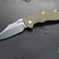 Hinderer XM-18 3.5"- NON FLIPPER- Bowie Edge- Stonewash Ti And Various G-10 Scale- Stonewash Finished S45VN Steel Blade