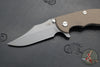 Hinderer XM-18 3.5"- Bowie Edge- Working Finish Ti And FDE G-10 Handle- Working Finish Finished S45VN Steel Blade