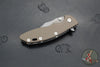 Hinderer XM-18 3.5"- Bowie Edge- Working Finish Ti And FDE G-10 Handle- Working Finish Finished S45VN Steel Blade