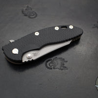 Hinderer XM-18 3.5"- Fatty Wharncliffe- Battle Bronze Titanium And Black G-10 Handle- Working Finish Blade