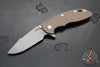 Hinderer XM-18 3.5"- Harpoon Spanto- Battle Bronze Titanium And FDE G-10 Handle- Working Finish S45VN Steel Blade