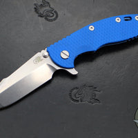 Hinderer XM-18 3.5"- Harpoon Spanto- Stonewash Blue Titanium And Blue G-10 Handle- Stonewash S45VN Steel Blade