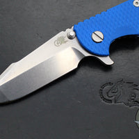 Hinderer XM-18 3.5"- Harpoon Spanto- Stonewash Blue Titanium And Blue G-10 Handle- Stonewash S45VN Steel Blade