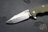 Hinderer XM-18 3.5"- Harpoon Spanto- Stonewash Bronze Titanium And OD Green G-10 Handle- Stonewash S45VN Steel Blade