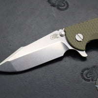 Hinderer XM-18 3.5"- Harpoon Spanto- Stonewash Bronze Titanium And OD Green G-10 Handle- Stonewash S45VN Steel Blade