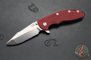 Hinderer XM-18 3.5"- Harpoon Spanto- Stonewash Titanium And Red G-10 Handle- Stonewash S45VN Steel Blade