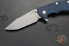 Hinderer XM-18 3.5"- Harpoon Spanto- Working Finish Titanium And Blue/Black G-10 Handle- Working Finish S45VN Steel Blade