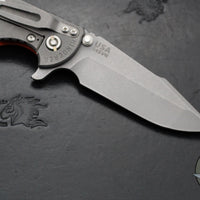 Hinderer XM-18 3.5"- Harpoon Spanto- Working Finish Titanium And Orange G-10 Handle- Working Finish S45VN Steel Blade