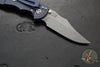 Hinderer XM-18 3.5"- NON FLIPPER- Bowie Edge- Battle Blue Titanium And Blue G-10 Handle- Working Finish Blade