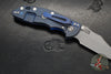 Hinderer XM-18 3.5"- NON FLIPPER- Bowie Edge- Battle Blue Titanium And Various G-10 Handles- Working Finish Blade