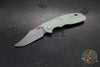 Hinderer XM-18 3.5"- NON FLIPPER- Bowie Edge- Battle Blue Titanium And Various G-10 Handles- Working Finish Blade