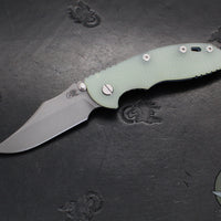 Hinderer XM-18 3.5"- NON FLIPPER- Bowie Edge- Battle Blue Titanium And Various G-10 Handles- Working Finish Blade